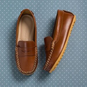 Elephantito Kids Alex Driver Natural Brown, Size 11